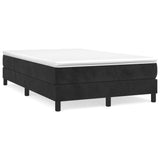 Slatted bed base with mattress Black 120x200 cm Velvet