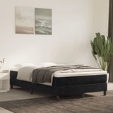 Slatted bed base with mattress Black 120x200 cm Velvet