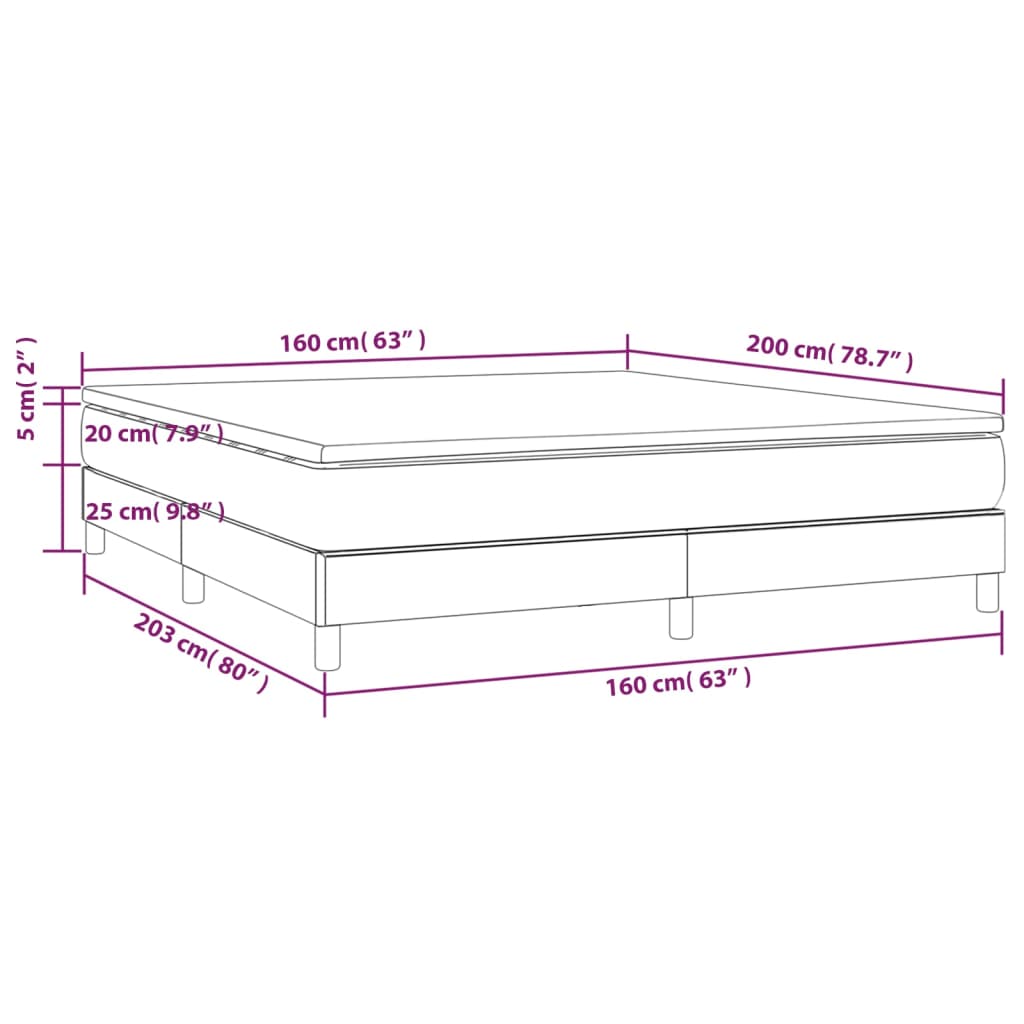 Slatted bed base with mattress Rose 160x200 cm Velvet