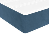 Dark Blue 200x200cm Velvet Bed Slatted Base and Mattress