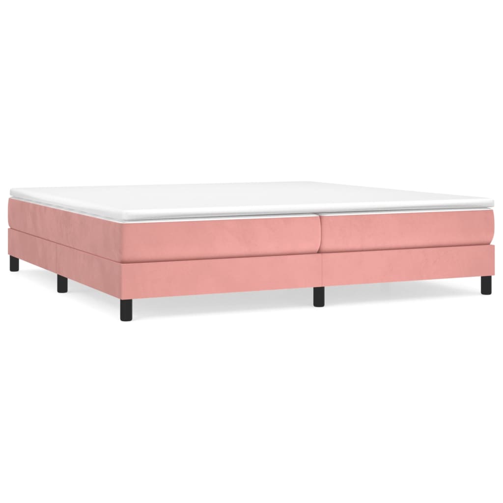 Sommier à lattes de lit avec matelas Rose 200x200 cm Velours