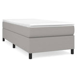 Sommier à lattes de lit avec matelas Gris clair 80x200 cm Tissu