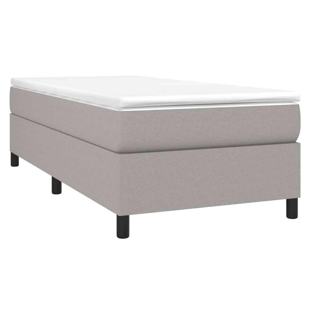 Sommier à lattes de lit avec matelas Gris clair 80x200 cm Tissu