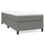 Sommier à lattes de lit avec matelas Gris foncé 80x200 cm Tissu