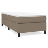 Sommier à lattes de lit avec matelas Taupe 80x200 cm Tissu