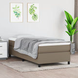 Sommier à lattes de lit avec matelas Taupe 80x200 cm Tissu