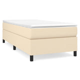 Sommier à lattes de lit avec matelas Crème 100x200 cm Tissu