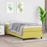 Slatted bed base with mattress Green 100x200 cm Fabric