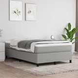 Slatted bed base with mattress Light grey 120x200cm Fabric