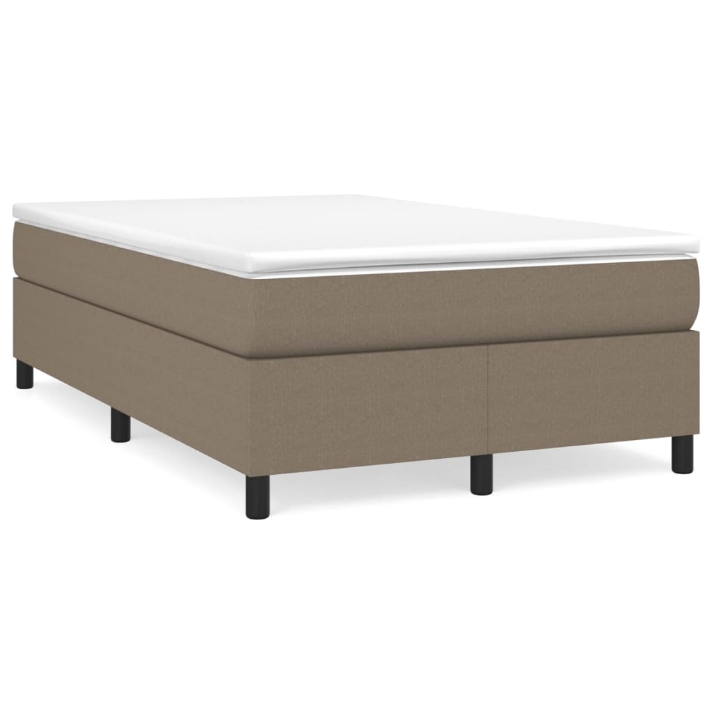 Sommier à lattes de lit avec matelas Taupe 120x200 cm Tissu