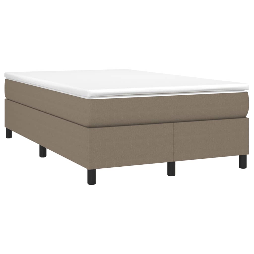 Sommier à lattes de lit avec matelas Taupe 120x200 cm Tissu