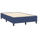 Slatted bed base with mattress Blue 120x200 cm Fabric