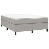 Sommier à lattes de lit avec matelas Gris clair 140x190cm Tissu