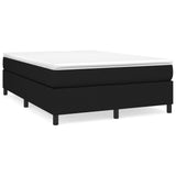 Sommier à lattes de lit avec matelas Noir 140x190 cm Tissu