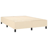 Bed slatted base with mattress Cream 140x190 cm Fabric