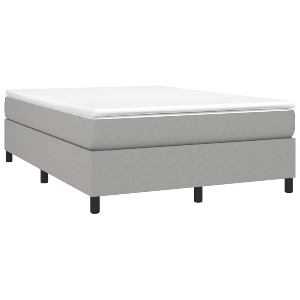 Sommier à lattes de lit avec matelas Gris clair 140x200cm Tissu