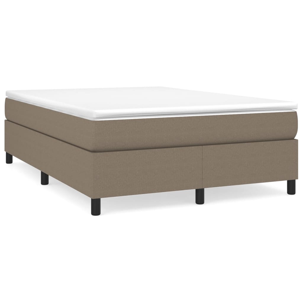 Sommier à lattes de lit avec matelas Taupe 140x200 cm Tissu