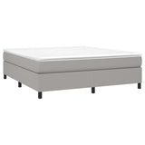 Sommier à lattes de lit avec matelas Gris clair 160x200cm Tissu