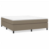 Sommier à lattes de lit avec matelas Taupe 160x200 cm Tissu