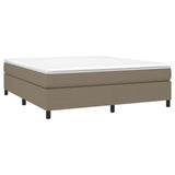 Sommier à lattes de lit avec matelas Taupe 160x200 cm Tissu