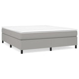 Sommier à lattes de lit avec matelas Gris clair 180x200cm Tissu