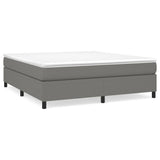 Sommier à lattes de lit avec matelas Gris foncé 180x200cm Tissu