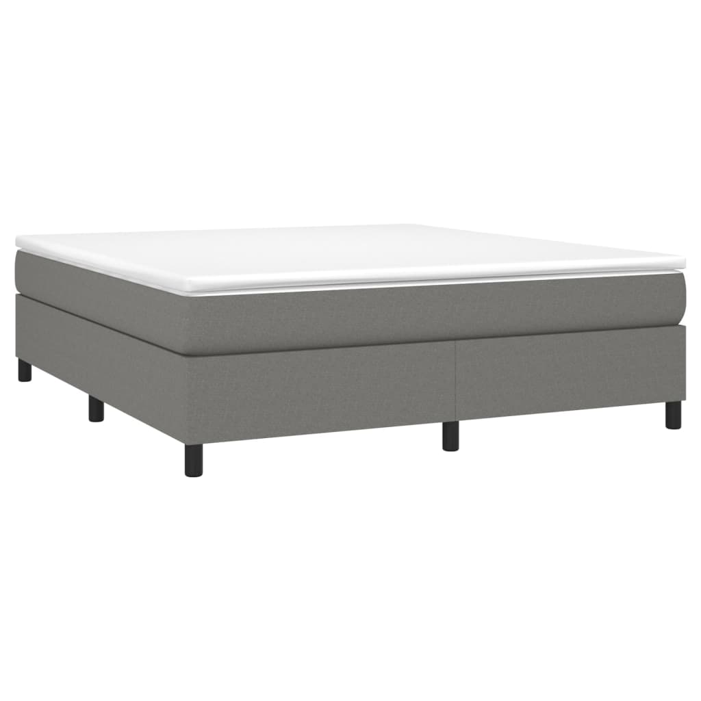 Sommier à lattes de lit avec matelas Gris foncé 180x200cm Tissu