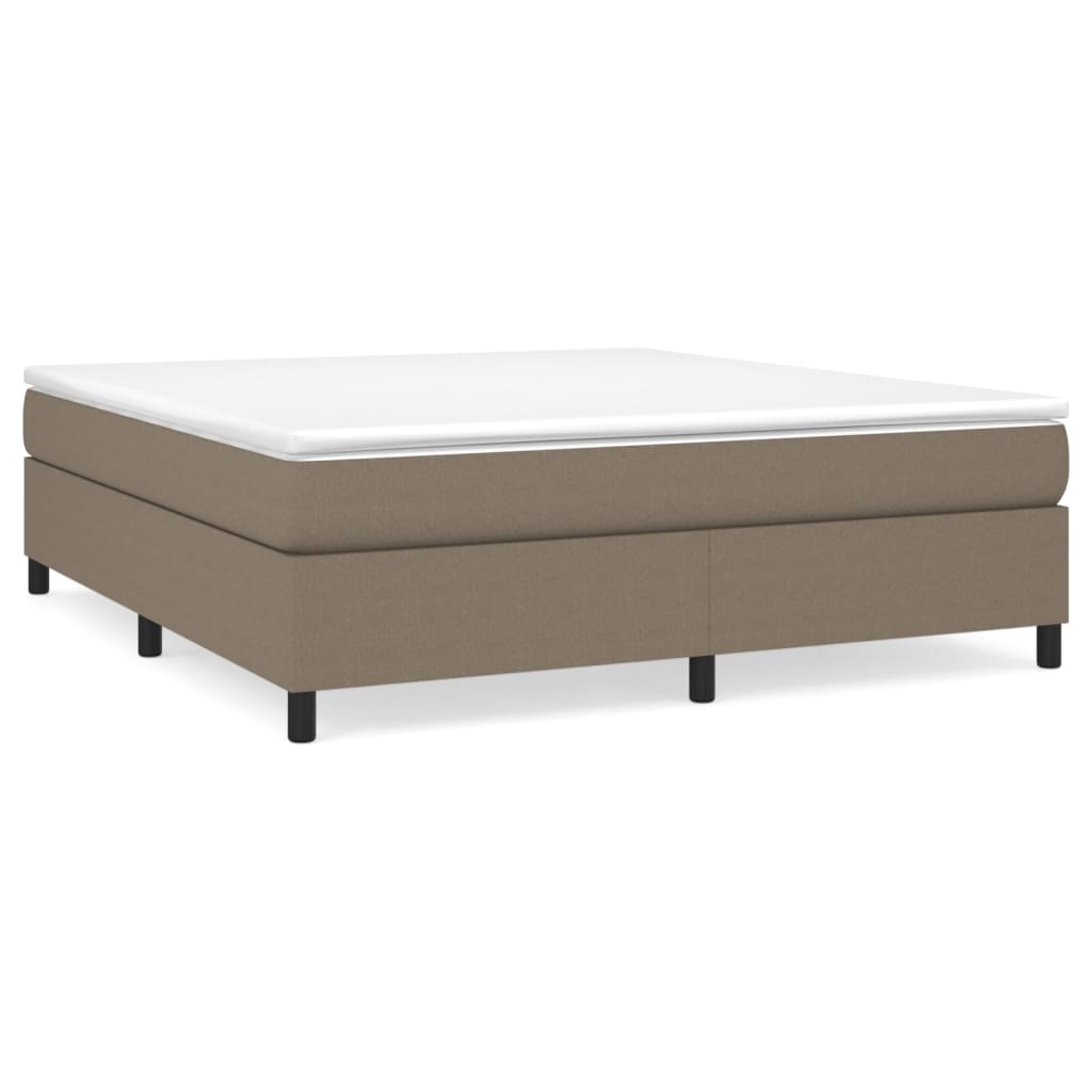 Sommier à lattes de lit avec matelas Taupe 180x200 cm Tissu