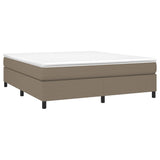 Sommier à lattes de lit avec matelas Taupe 180x200 cm Tissu