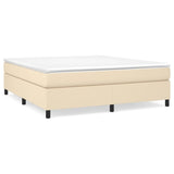 Bed slatted base with mattress Cream 180x200 cm Fabric