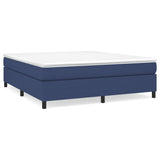 Slatted bed base with mattress Blue 180x200 cm Fabric