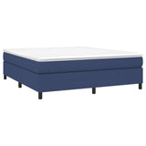 Slatted bed base with mattress Blue 180x200 cm Fabric