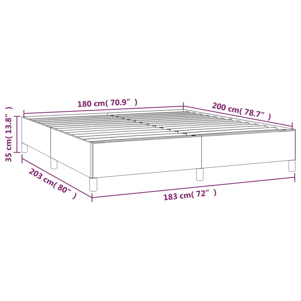 Slatted bed base with mattress Blue 180x200 cm Fabric