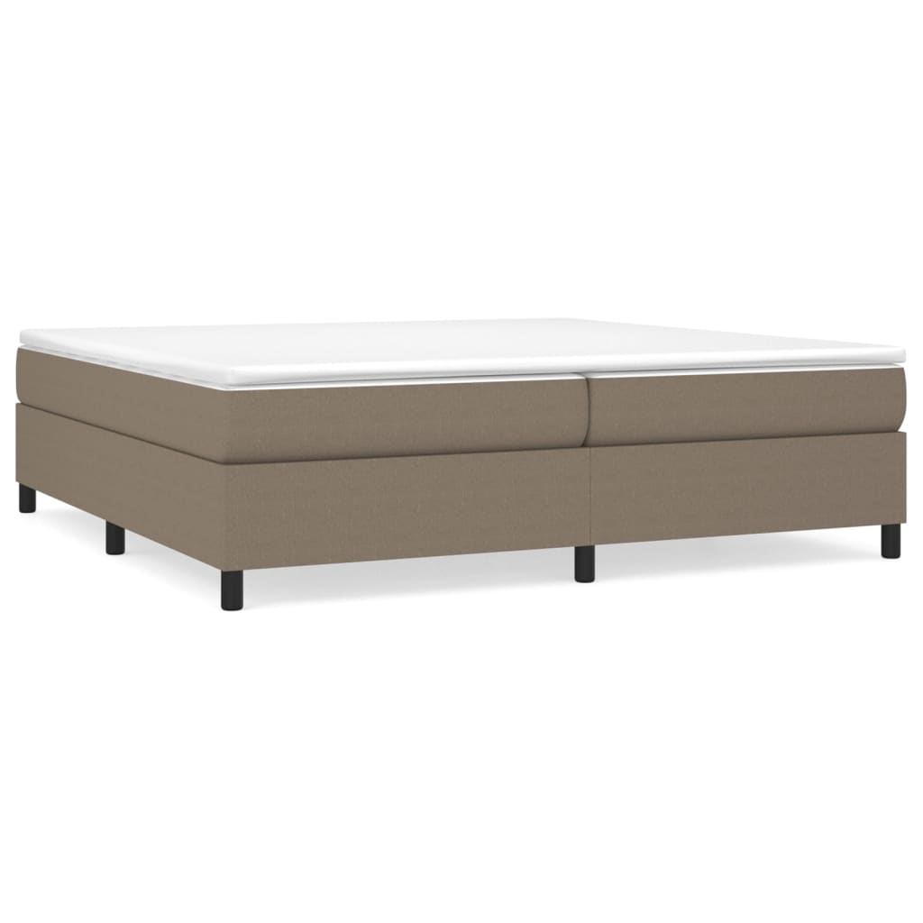 Sommier à lattes de lit avec matelas Taupe 200x200 cm Tissu