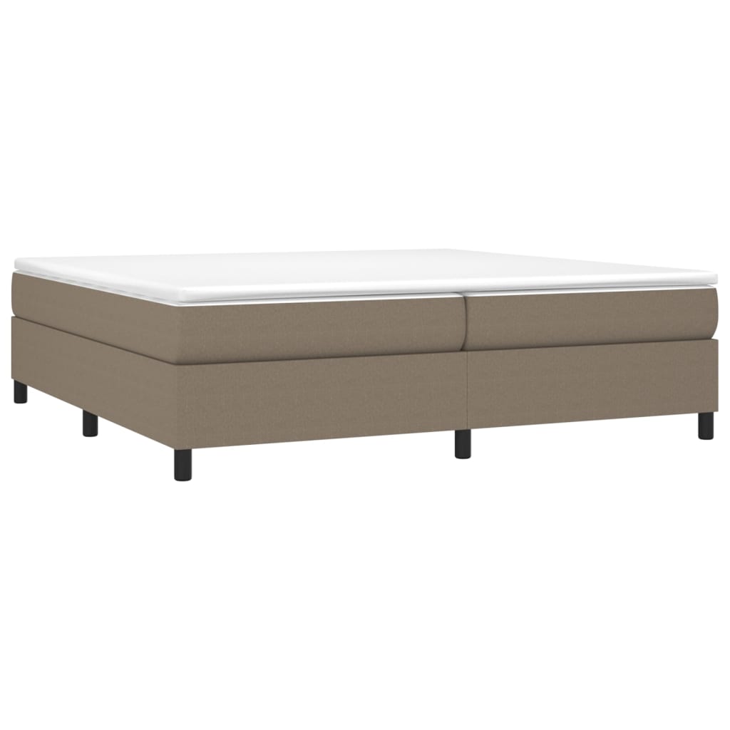 Sommier à lattes de lit avec matelas Taupe 200x200 cm Tissu