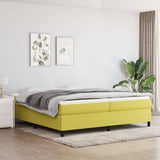 Slatted bed base with mattress Green 200x200 cm Fabric