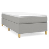 Sommier à lattes de lit avec matelas Gris clair 80x200 cm Tissu