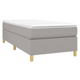 Sommier à lattes de lit avec matelas Gris clair 80x200 cm Tissu