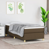 Slatted bed base with mattress Dark brown 90x190 cm