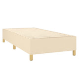 Bed slatted base with mattress Cream 90x200 cm Fabric