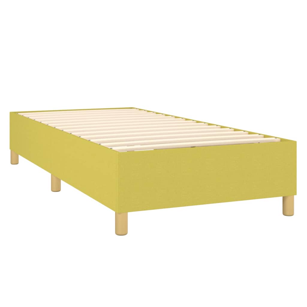 Slatted bed base with mattress Green 100x200 cm Fabric