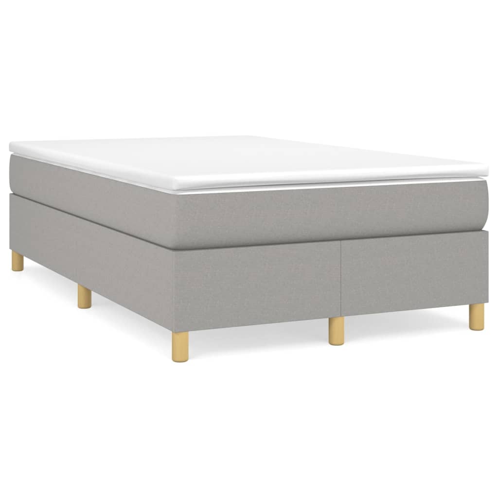 Sommier à lattes de lit avec matelas Gris clair 120x200cm Tissu