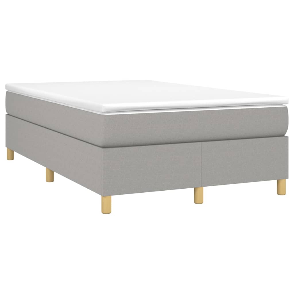 Sommier à lattes de lit avec matelas Gris clair 120x200cm Tissu