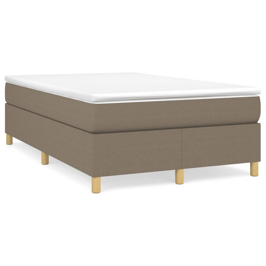 Sommier à lattes de lit avec matelas Taupe 120x200 cm Tissu