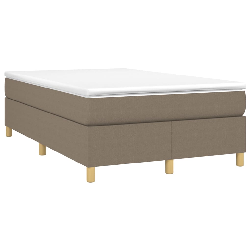 Sommier à lattes de lit avec matelas Taupe 120x200 cm Tissu