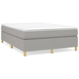 Sommier à lattes de lit avec matelas Gris clair 140x190cm Tissu