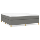 Sommier à lattes de lit avec matelas Gris foncé 160x200cm Tissu