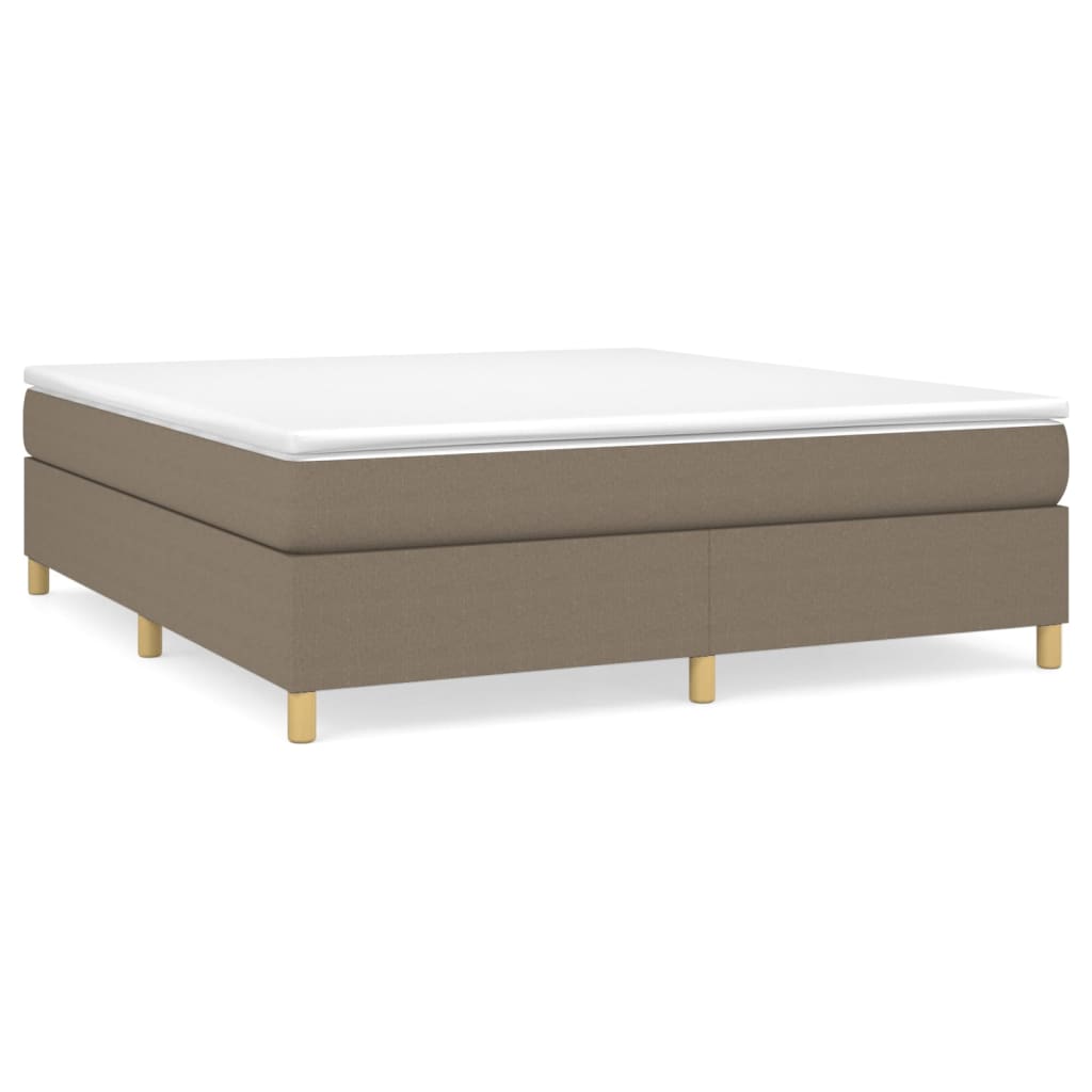 Sommier à lattes de lit avec matelas Taupe 160x200 cm Tissu