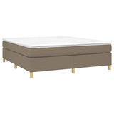 Sommier à lattes de lit avec matelas Taupe 160x200 cm Tissu