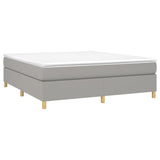 Sommier à lattes de lit avec matelas Gris clair 180x200cm Tissu